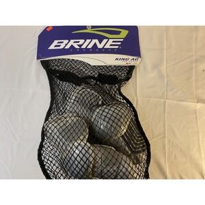 Brine King Ag Medium Lacrosse Arm Guard Elbow Pad Black/White/Gray 1 Pair NWT